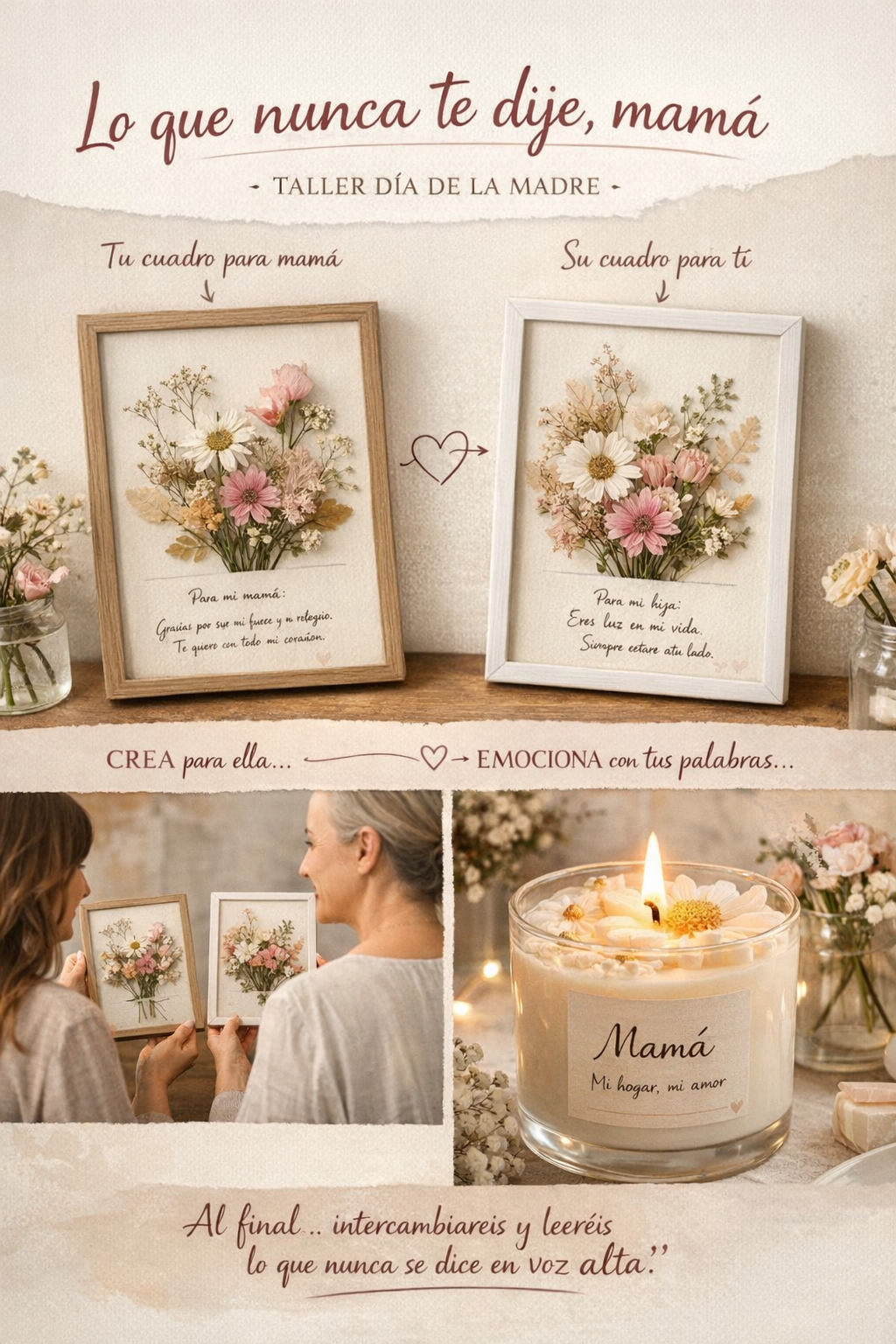 Lo que nunca te dije, mamá
Taller especial Día de la Madre